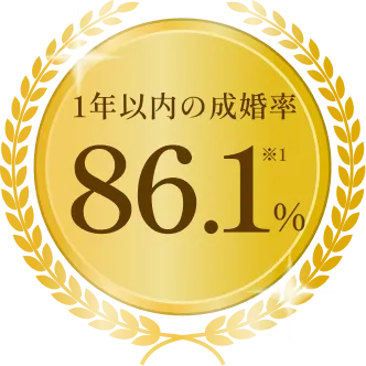 ウェルスマ 1年以内の成婚率86.1%