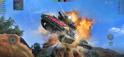 World of Tanks Blitzのゲームプレイ画面
