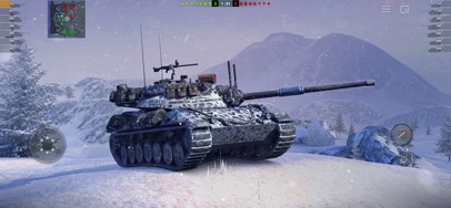 World of Tanks Blitzの戦車バトル画面